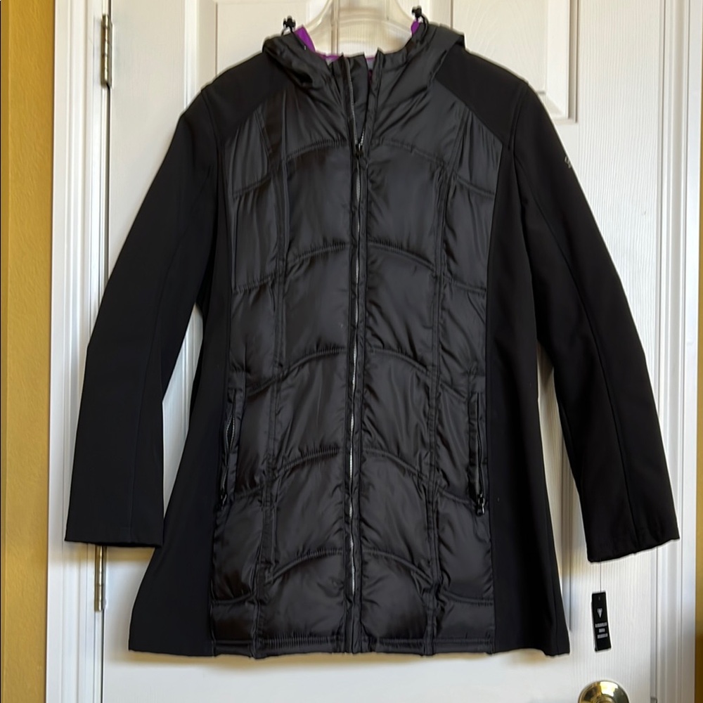 Guess hooded Full Zip -Up Long Jacket NWT
